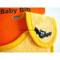 OEM Produit design personnalisé Broidered Pumpkin Halloween Festival Cotton Terry Baby Feeder Bibs